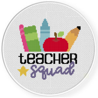 Teacher Squad Cross Stitch Pattern