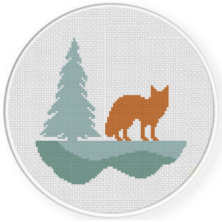 Fox in Winter Cross Stitch Pattern