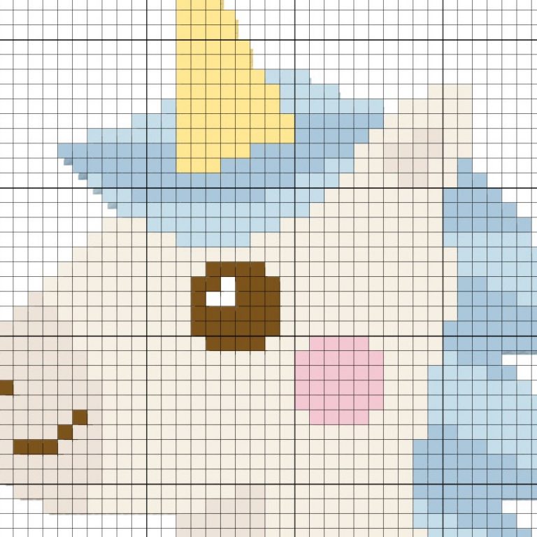 Blue Unicorn Cross Stitch Pattern – Daily Cross Stitch