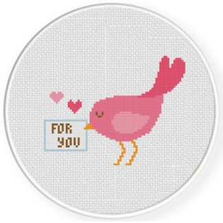 For You Butterfly Cross Stitch Pattern