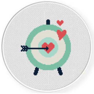 Love Target Cross Stitch Pattern