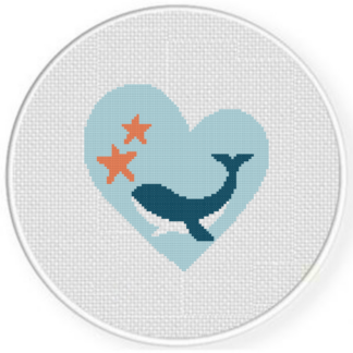 Ocean Heart Cross Stitch Pattern