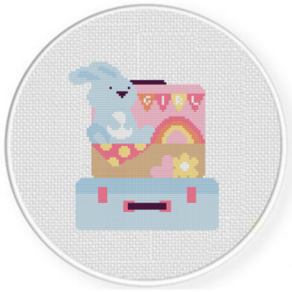 Baby Girl Luggage Cross Stitch Pattern