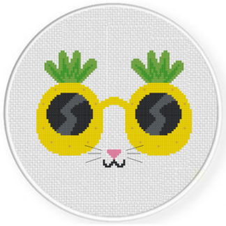 Kitty Pineapple Specs Cross Stitch Pattern