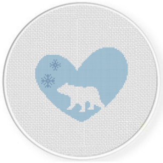 Polar Heart Cross Stitch Pattern