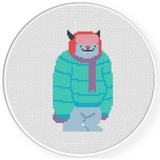 Cozy Sweater Yeti Cross Stitch Pattern