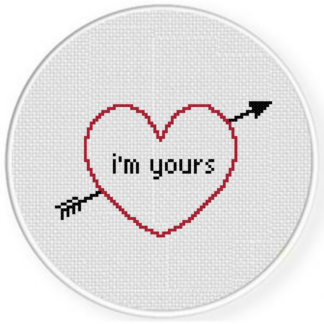 I'm yours Heart Cross Stitch Pattern