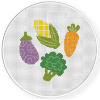 Pattern Veggies Cross Stitch Pattern