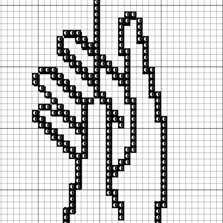 Heart Stalk Cross Stitch Pattern – Daily Cross Stitch