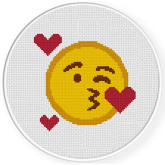 Emoji Kisses Cross Stitch Pattern
