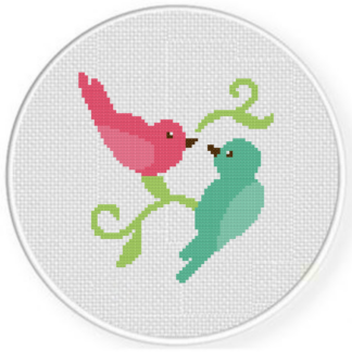 Bird Couple Cross Stitch Pattern