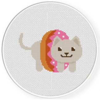 Donut Cat Cross Stitch Pattern