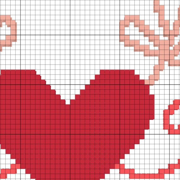 Heart Flourish Cross Stitch Pattern Daily Cross Stitch