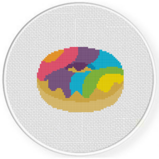 Rainbow Donut Cross Stitch Pattern