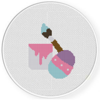 Egg Painting Cross Stitch Pattern