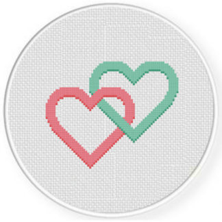 Linked Hearts Cross Stitch Pattern