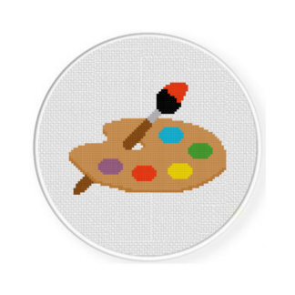Art Palette Cross Stitch Pattern