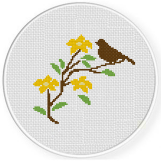 Spring Bird Cross Stitch Pattern