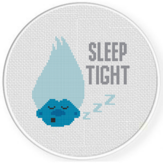 Sleep Tight Troll Cross Stitch Pattern