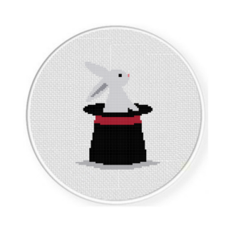 Bunny in Magic Hat Cross Stitch Pattern
