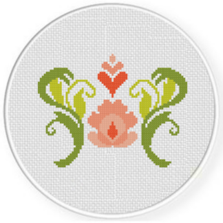 Filigree Floral Cross Stitch Pattern