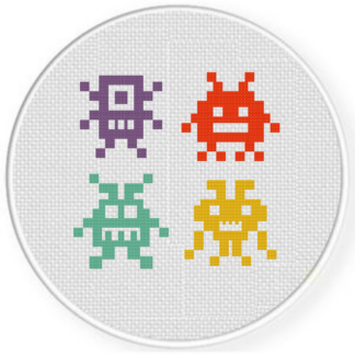 Pixel Monsters Cross Stitch Pattern