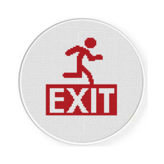 Exit Cross Stitch Pattern