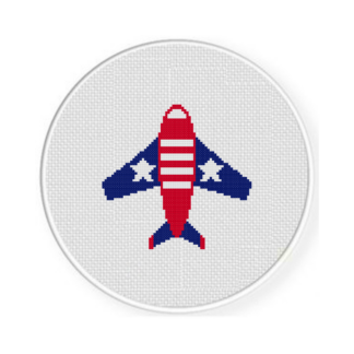 Independence Plane Cross Stitch Pattern