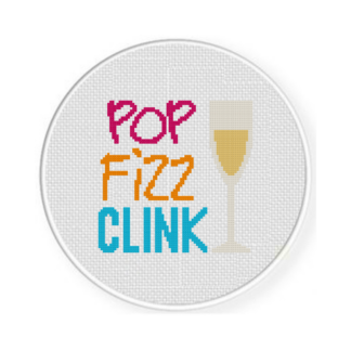 Pop Fizz Clink Cross Stitch Pattern
