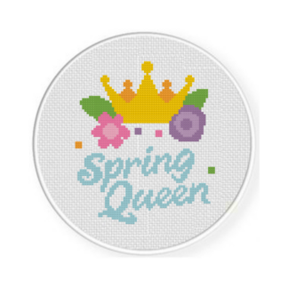 Spring Queen Cross Stitch Pattern