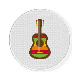 Fiesta Guitar Cross Stitch Pattern