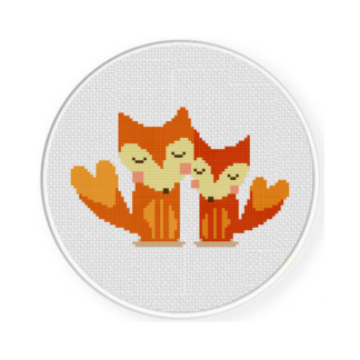 Fox Lovers Cross Stitch Pattern
