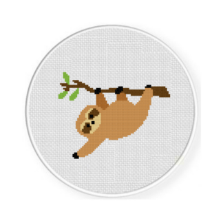 Cute Sloth Cross Stitch Pattern