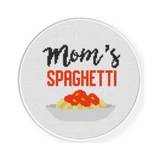 Mom's Spaghetti Cross Stitch Pattern