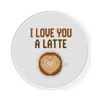 I Love You a Latte Cross Stitch Pattern