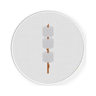 Marshmallow On Stick Cross Stitch Pattern