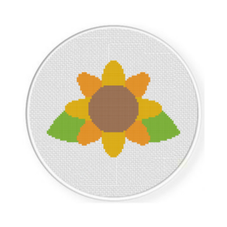 Single Sunflower Cross Stitch Pattern