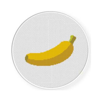 Single Banana Cross Stitch Pattern
