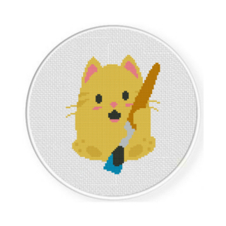 Artsy Kitty Cross Stitch Pattern