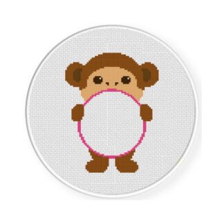 Monkey Frame Cross Stitch Pattern