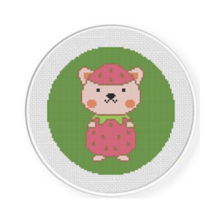 Strawberry Cutie Cross Stitch Pattern