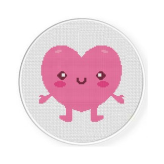 Heart Smiles Cake Cross Stitch Pattern