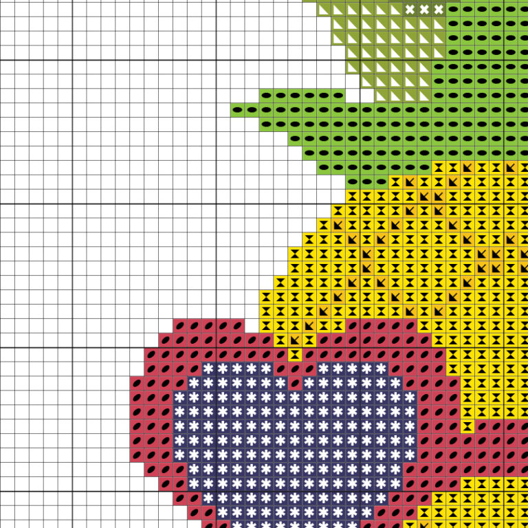 Fancy Pineapple Cross Stitch Pattern Daily Cross Stitch