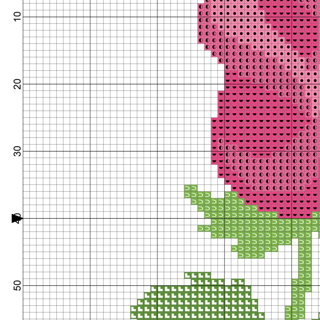 Single Pink Rose Cross Stitch Pattern – Daily Cross Stitch