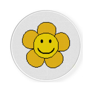 Happy Flower Cross Stitch Pattern