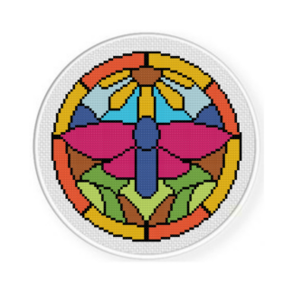 Stained Glass Moth Cross Stitch Pattern