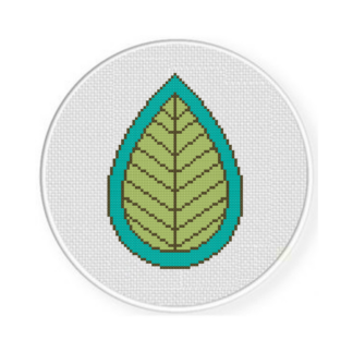 Paisley Leaf Cross Stitch Pattern