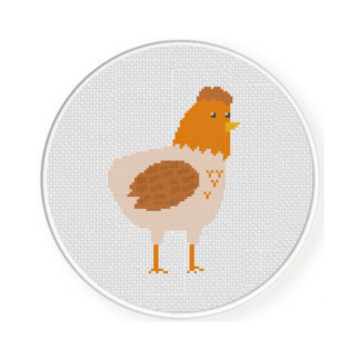 Cute Hen Cross Stitch Pattern