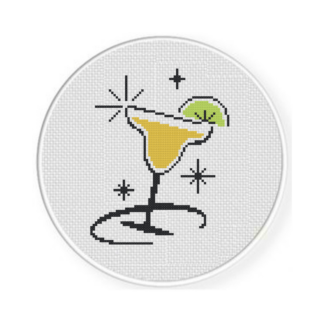 Retro Margarita Cross Stitch Pattern
