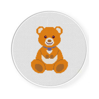 Vintage Teddy Bear Cross Stitch Pattern